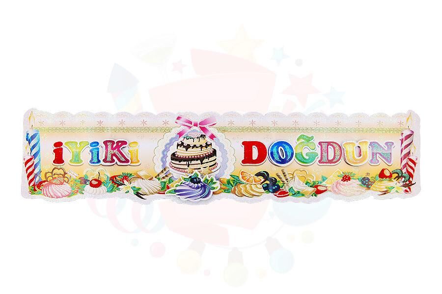 STICKER 3 BOYUTLU SİMLİ İYİ Kİ DOĞDUN PASTALI