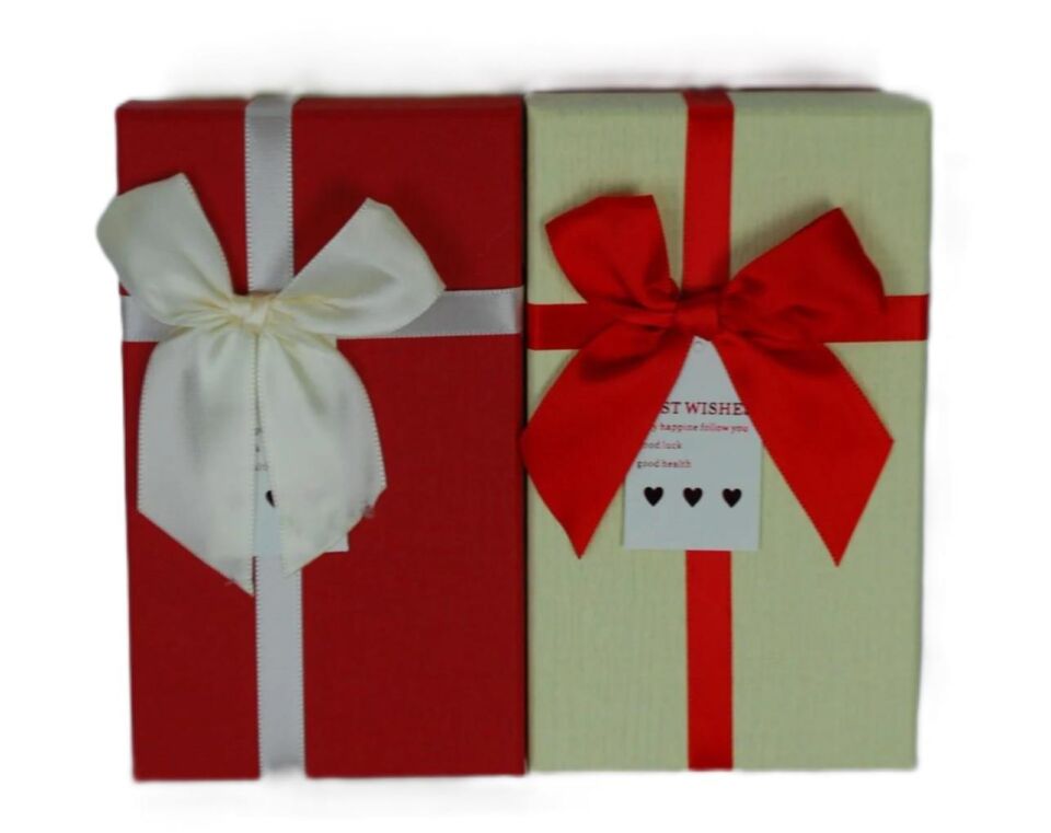 KUTU TEKLİ KURDELA KAPAKLI KIRMIZI-KREM