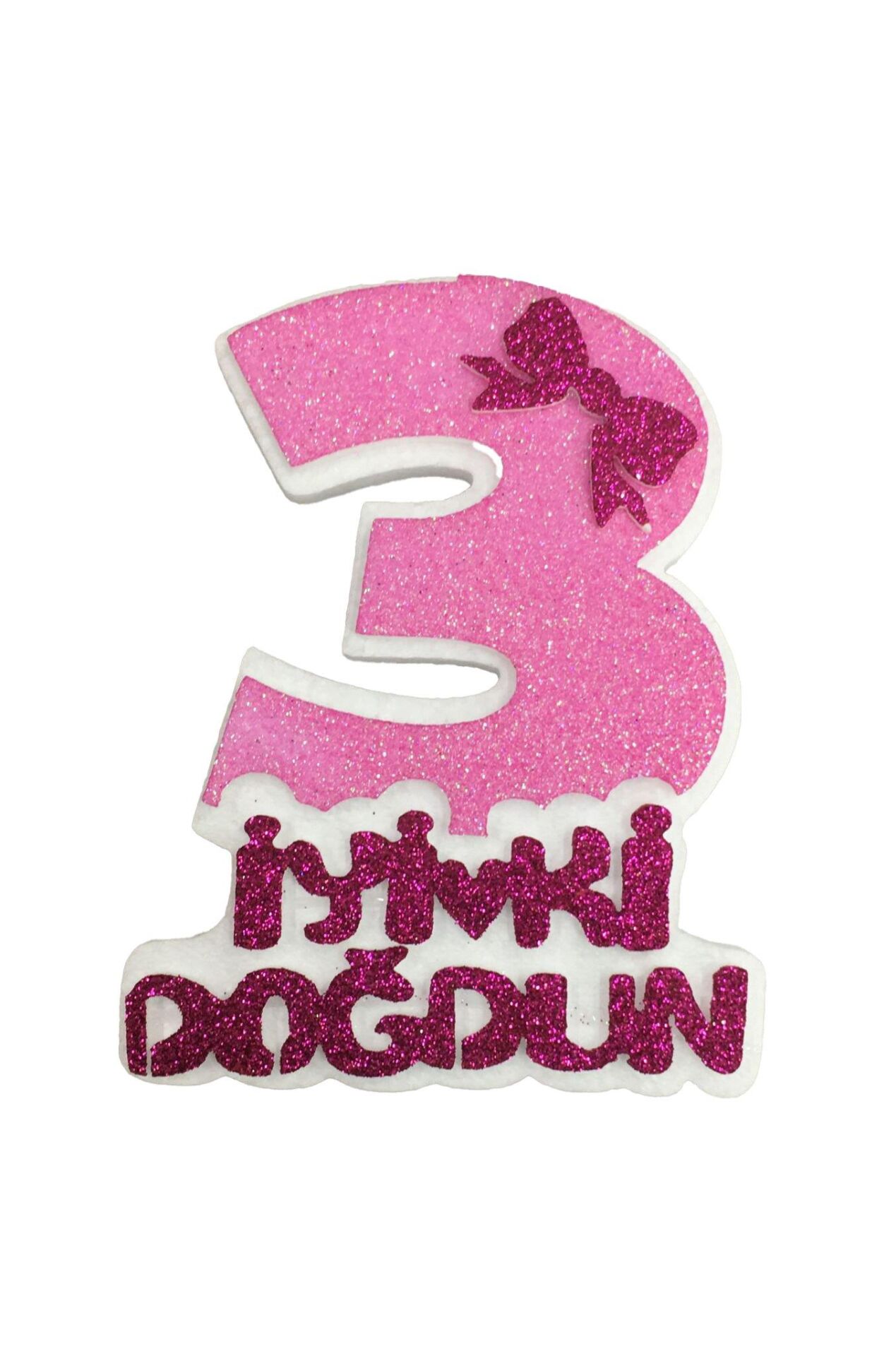 STRAFOR RAKAM KÜÇÜK 3 YAŞ PEMBE ÇUBUKLU