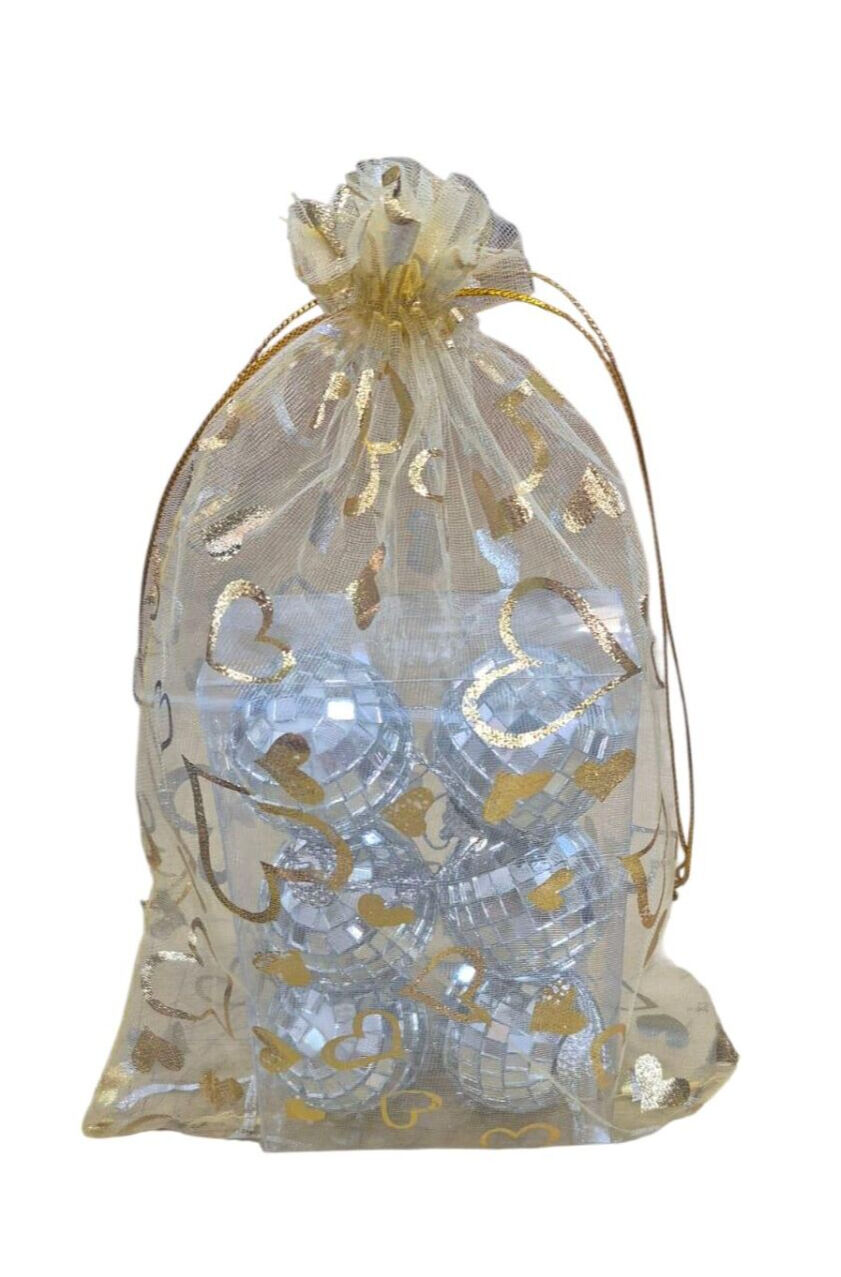 TÜL KESE SİMLİ DESENLİ ALTIN17*23 CM 100 LÜ