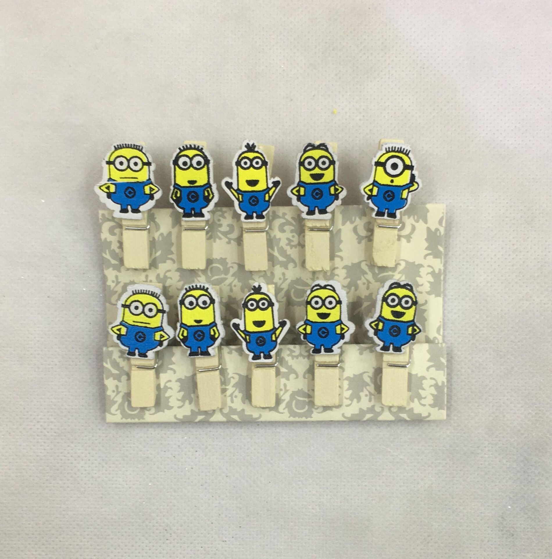 MANDAL TAHTA MINION FİGÜRLÜ 10LU