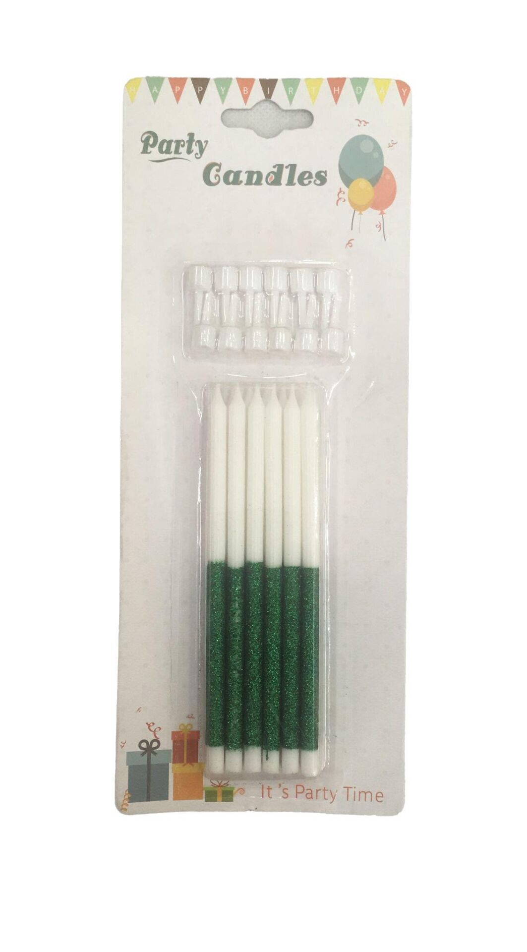 MUM ÇUBUK SİMLİ YEŞİL BEYAZ 13 CM 12 Lİ