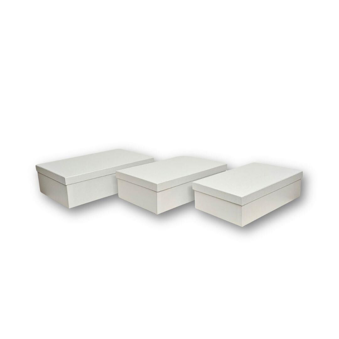 KUTU DİKDÖRTGEN 3 LÜ 41*27*12 BEYAZ