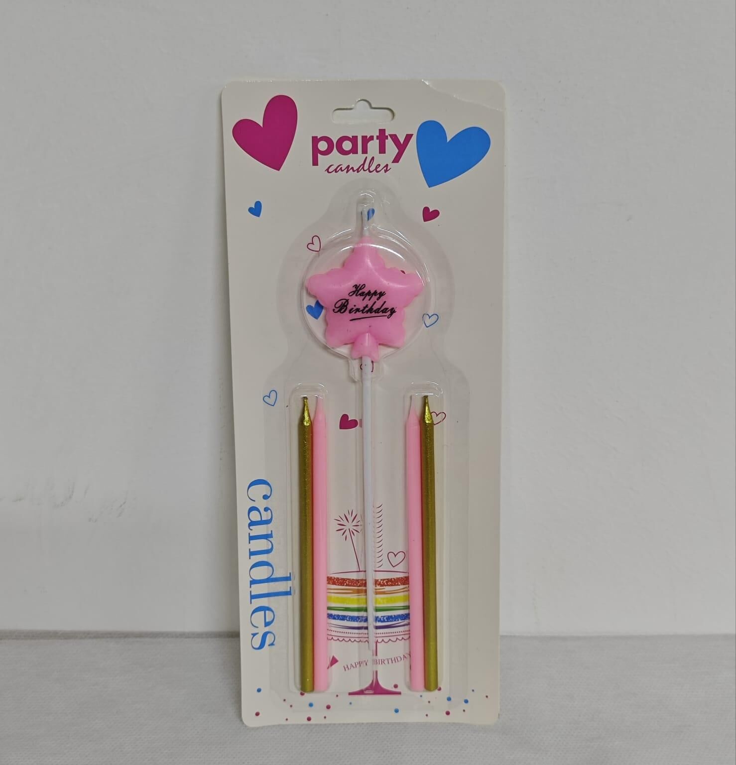 MUM 4+1 YILDIZLI SET MUM PEMBE