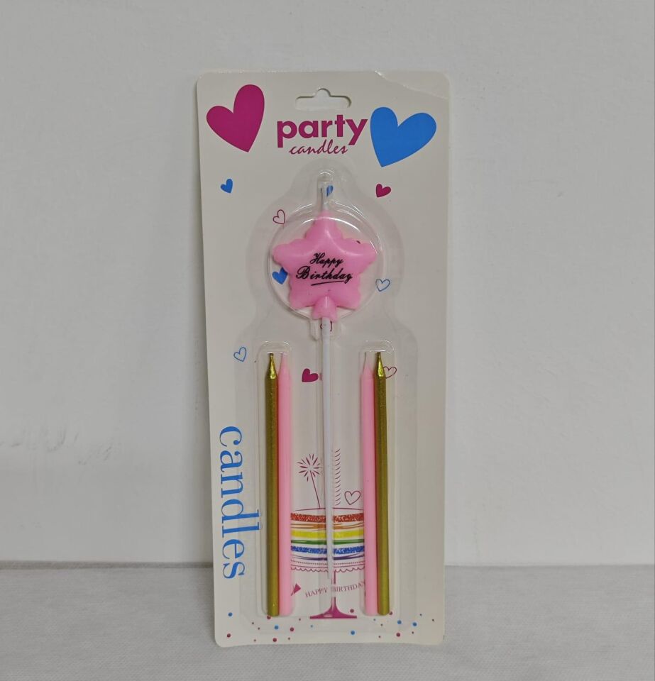 MUM 4+1 YILDIZLI SET MUM PEMBE