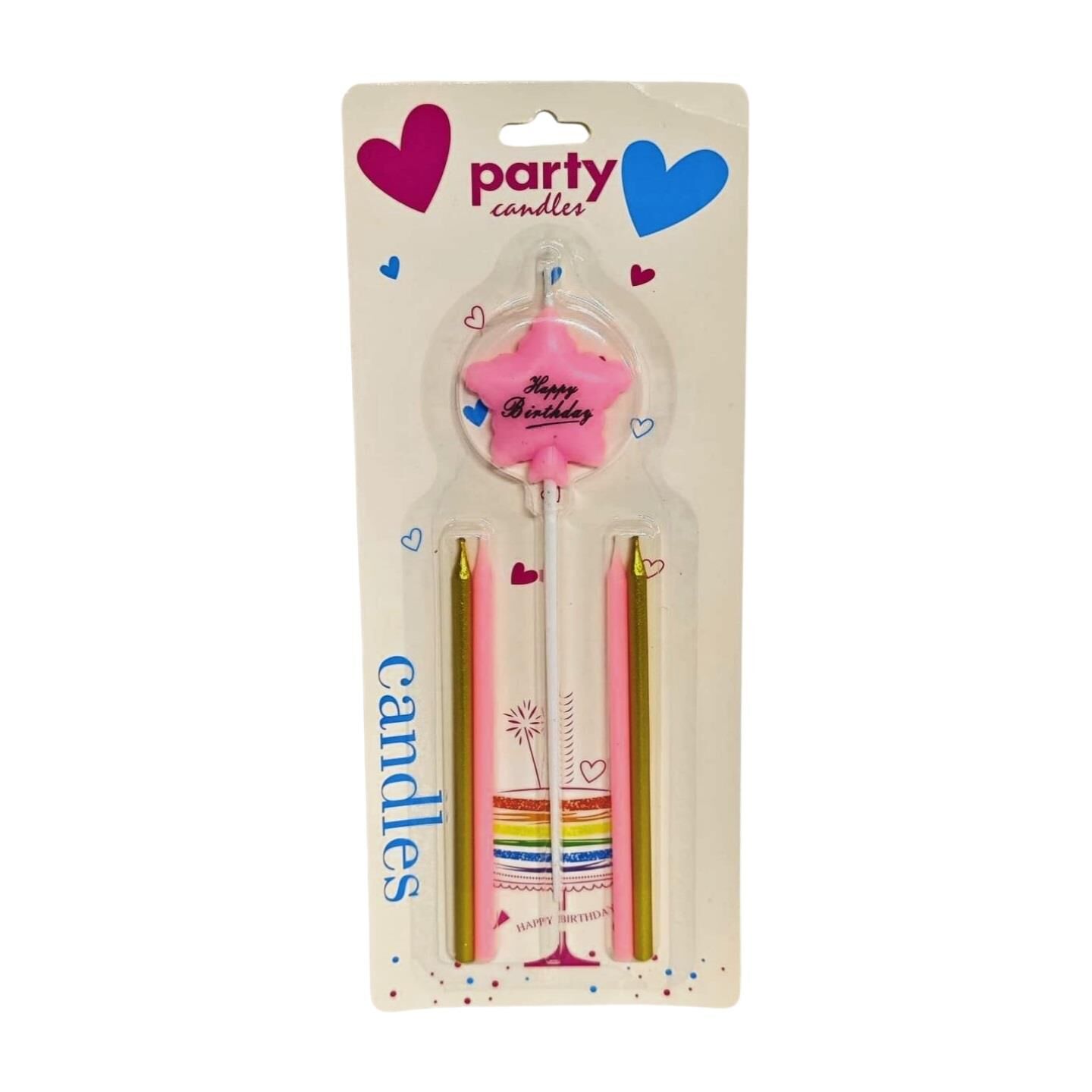 MUM 4+1 YILDIZLI SET MUM PEMBE