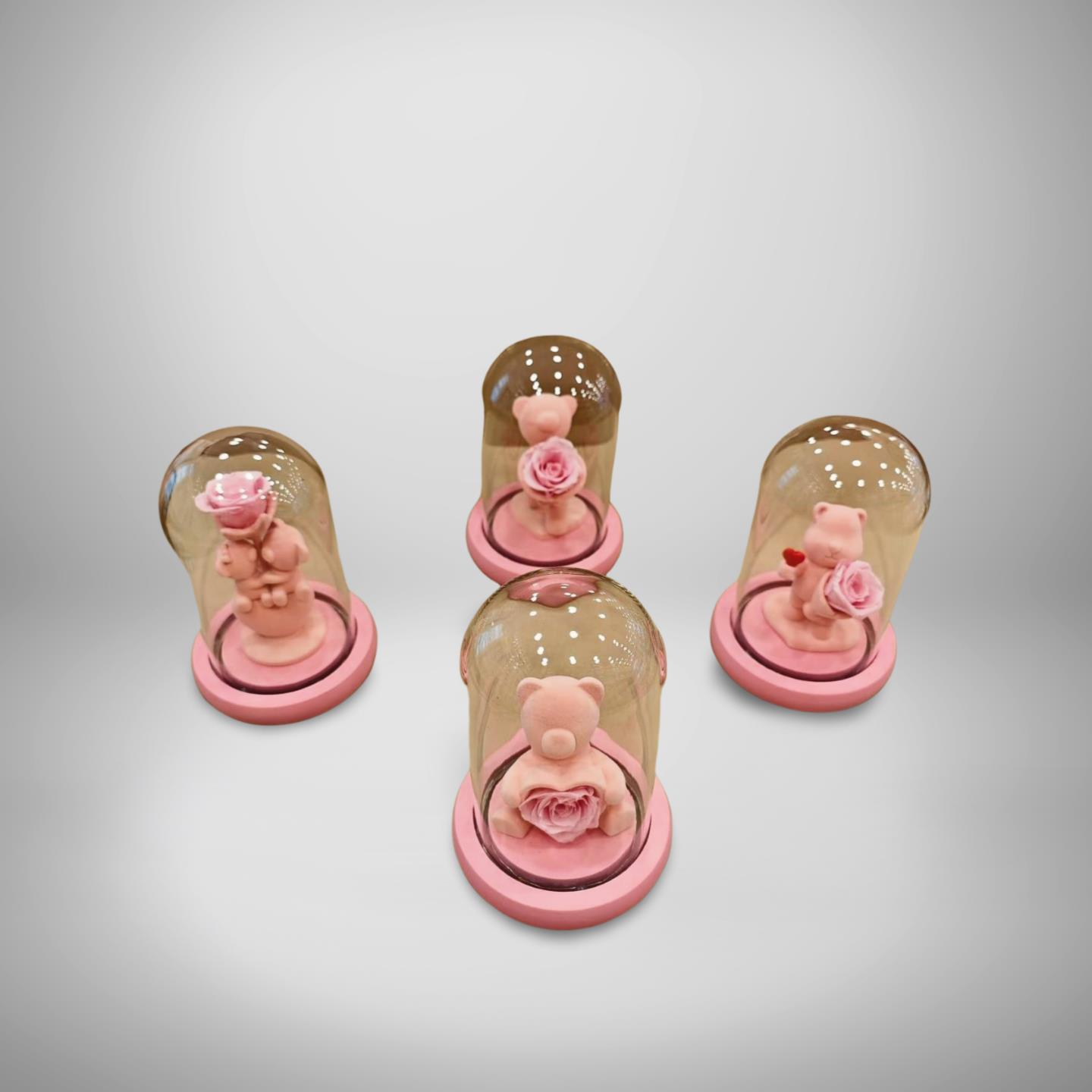 TERARYUM IŞIKLI AYICIK 4 MODEL MUHTELİF (PEMBE)