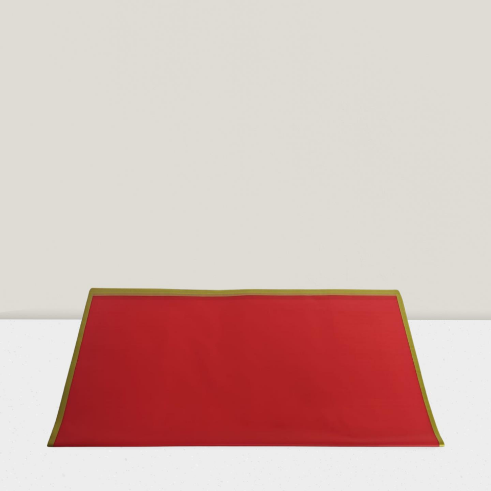 BUKETLİK PP ALTIN KENARLI KIRMIZI  58*58 20 Lİ