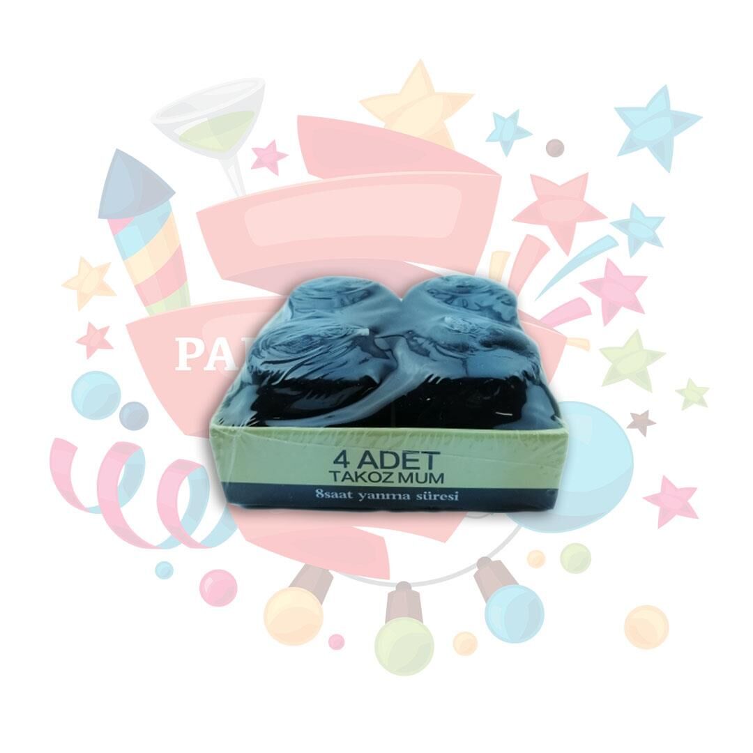 MUM TAKOZ 4*4cm 4 LÜ SİYAH