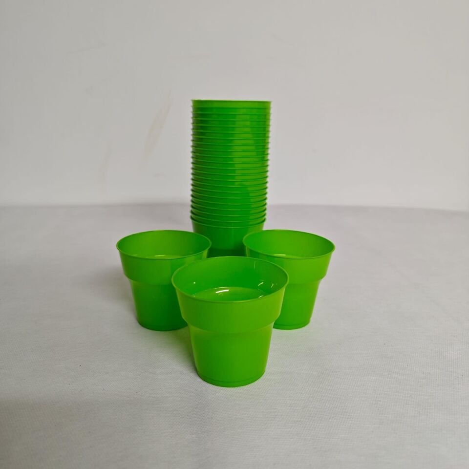 BARDAK PLASTİK KRİSTAL YEŞİL 25Lİ