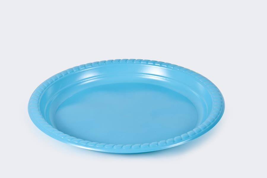 TABAK SEM PLASTİK DÜZ RENKLİ 22cm.25'Lİ MAVİ