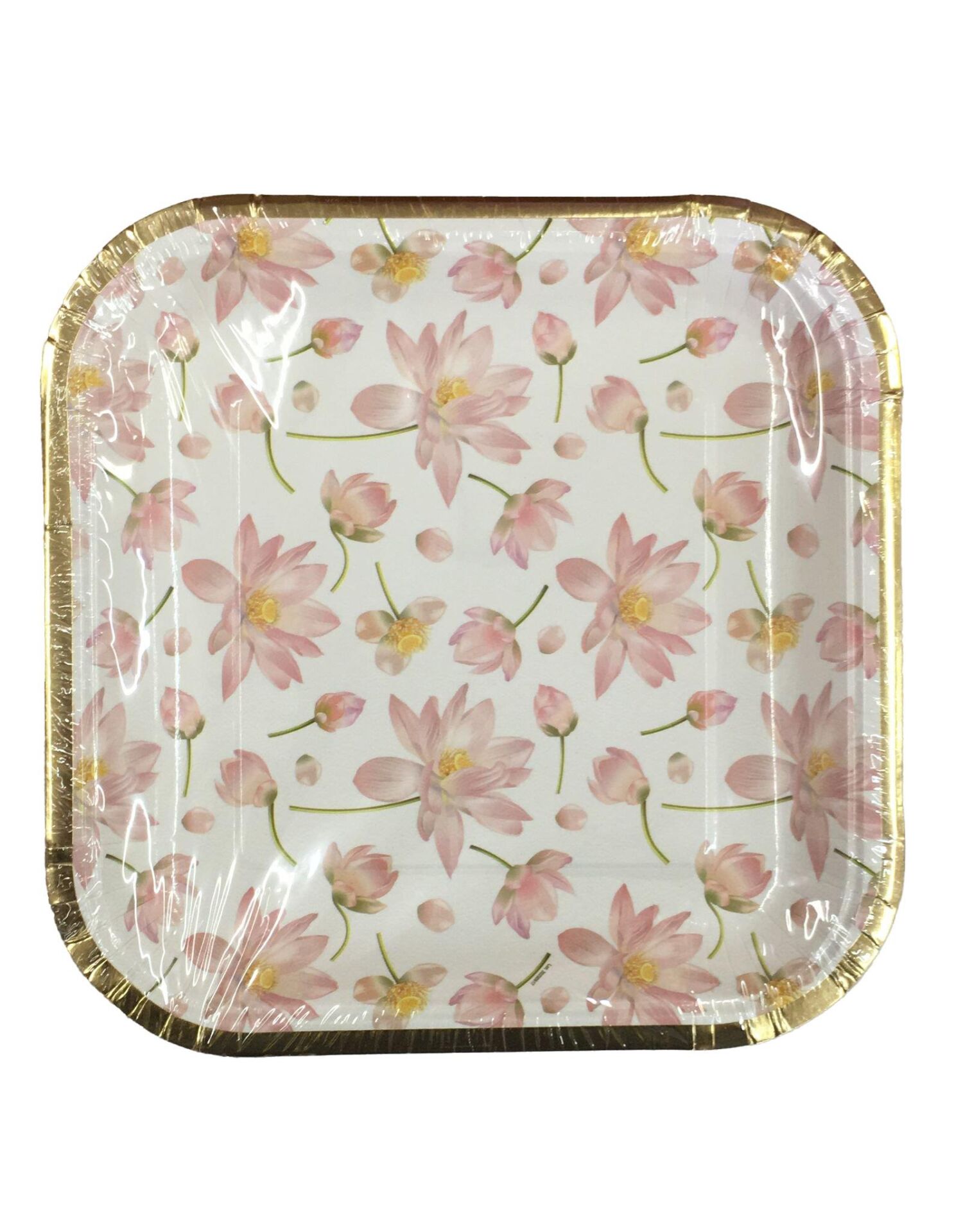 TABAK KARTON KARE VARAK BASKILI ÇİÇEKLİ 6 AD.