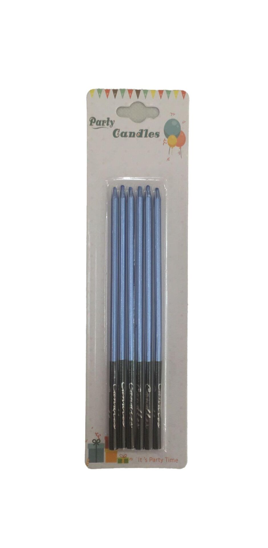 MUM İNCE ÇUBUK SİYAH ALTLI LACİVERT 16 CM 6 LI