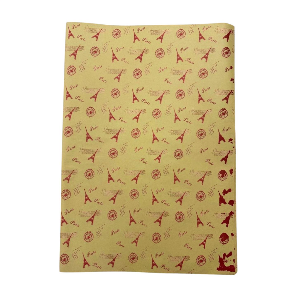 BUKETLİK KRAFT KAĞIT 50*70 PARİS BASKILI  20 Lİ PK