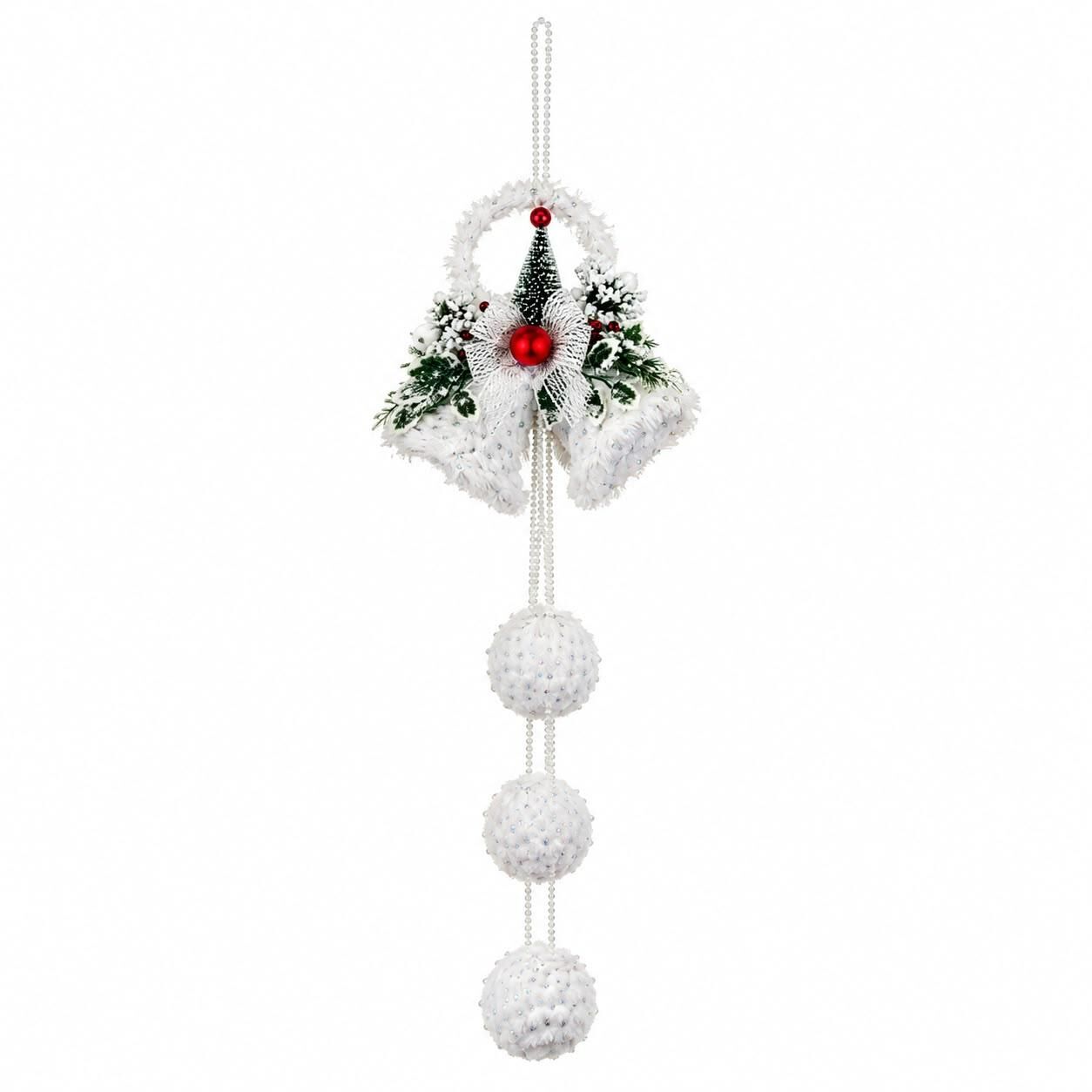 NOEL DEKORASYON KAPI SÜSÜ BEYAZ ÇAN 78*20 CM