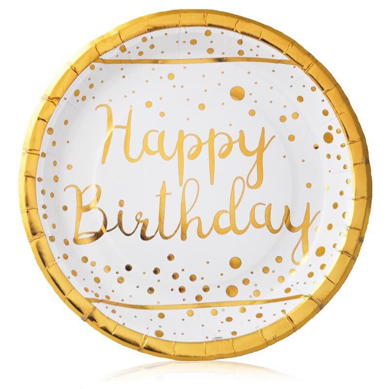 TABAK KARTON VARAK BASKILI HAPPY GOLD-BEYAZ 6 LI