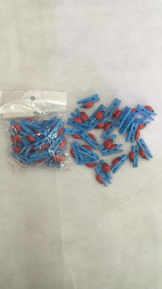 MANDAL RENKLİ UĞUR BÖCEKLİ 25 Lİ MAVİ