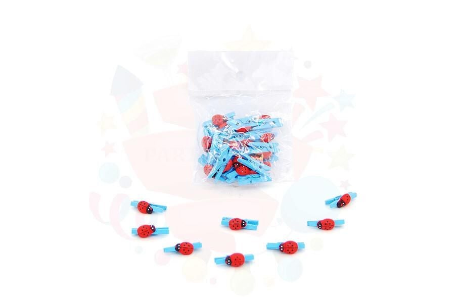 MANDAL RENKLİ UĞUR BÖCEKLİ 25 Lİ MAVİ