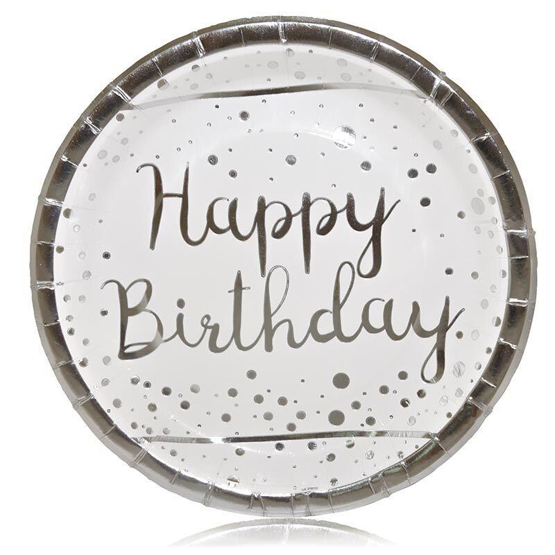 TABAK KARTON VARAK BASKILI HAPPY SLVER-BEYAZ 6 LI