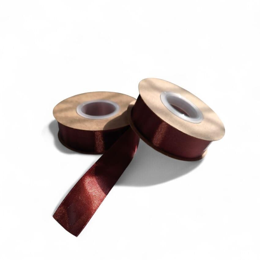 KURDELE SATEN KAHVE 2,5 CM 22 MT