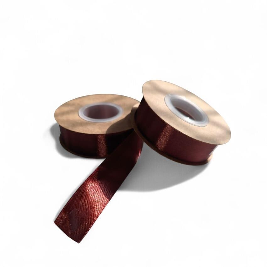 KURDELE SATEN KAHVE 2,5 CM 22 MT