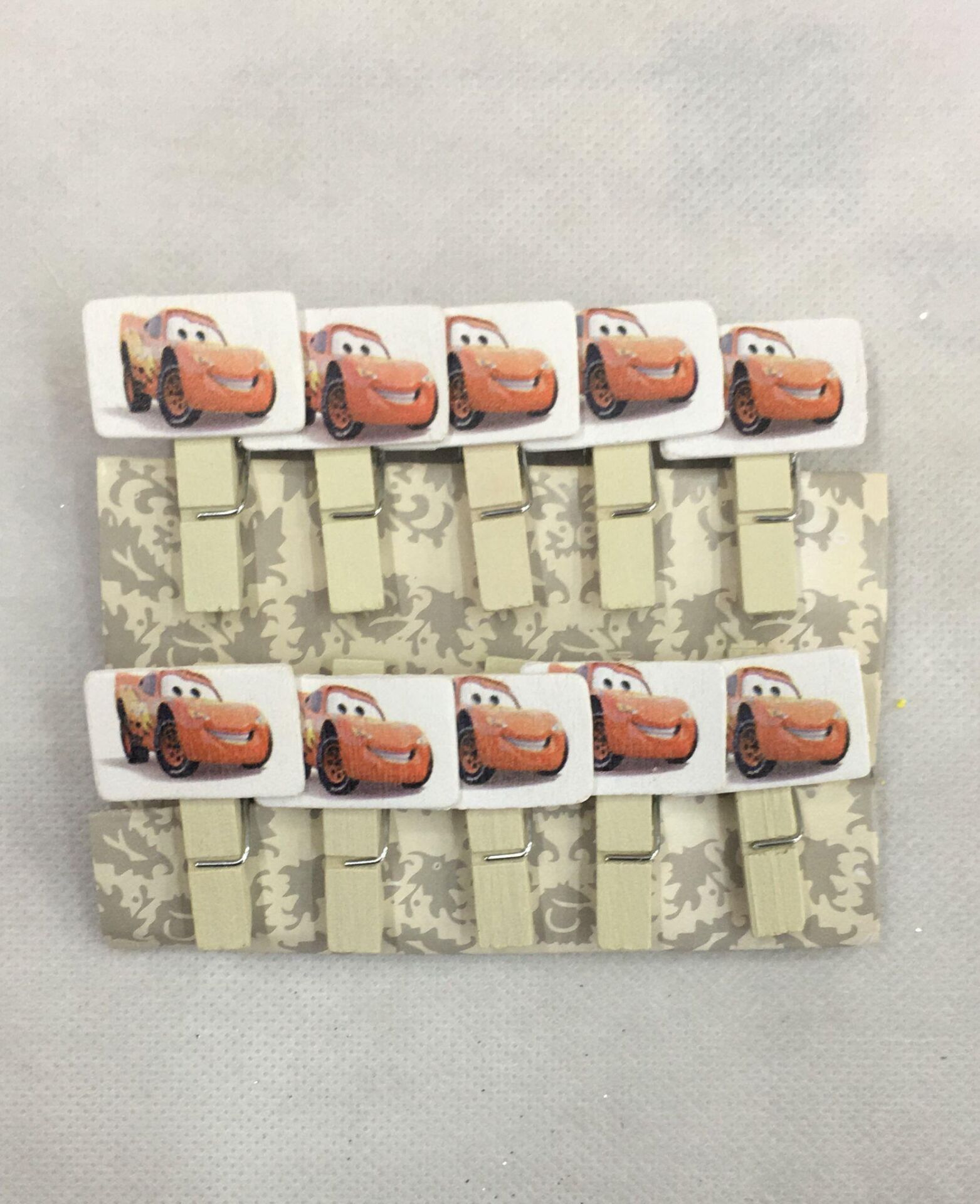 MANDAL TAHTA CARS FİGÜRLÜ 10LU