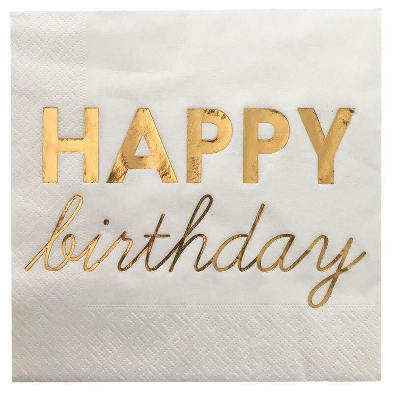 PEÇETE BASKILI VARAK  HAPPY GOLD-BEYAZ
