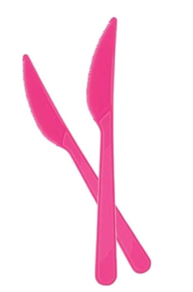 BIÇAK PLASTİK 25 Lİ FUŞYA