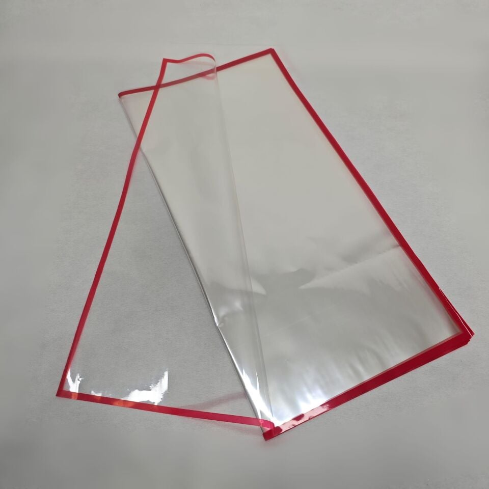 BUKETLİK PP ŞEFFAF KIRMIZI KENARLI