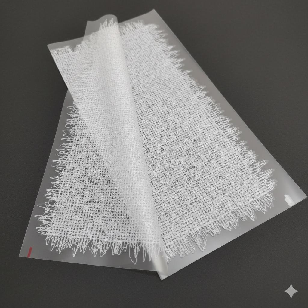 BUKETLİK PP BEYAZ KENARI BUĞULU 58*58  20 Lİ