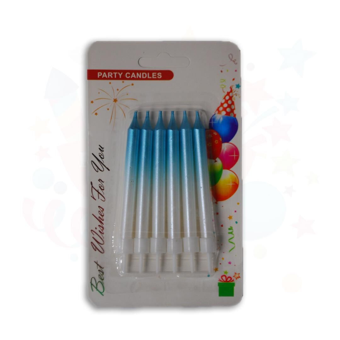 MUM ÇUBUK RENK GEÇİŞLİ  MAVİ 8 CM 6 LI