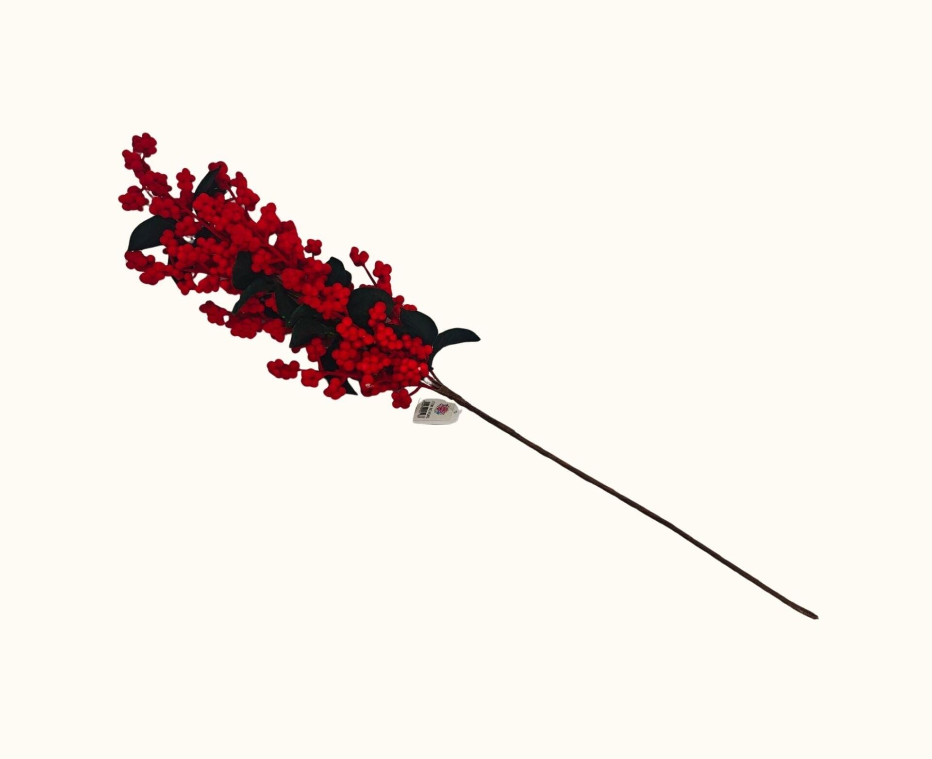 YILBAŞI KOKİNA ÇİÇEĞİ FLOK KIRMIZI 70 CM