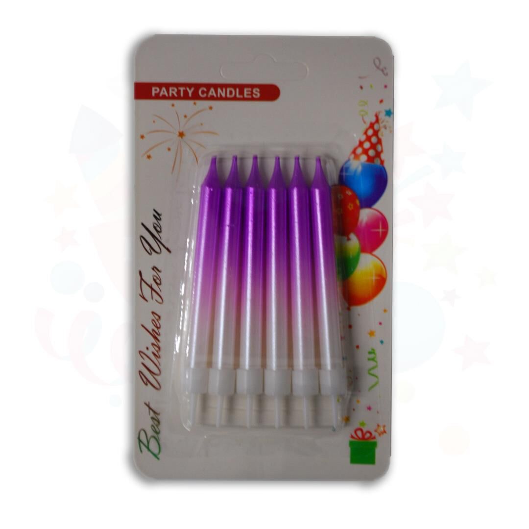MUM ÇUBUK RENK GEÇİŞLİ  MOR 8 CM 6 LI