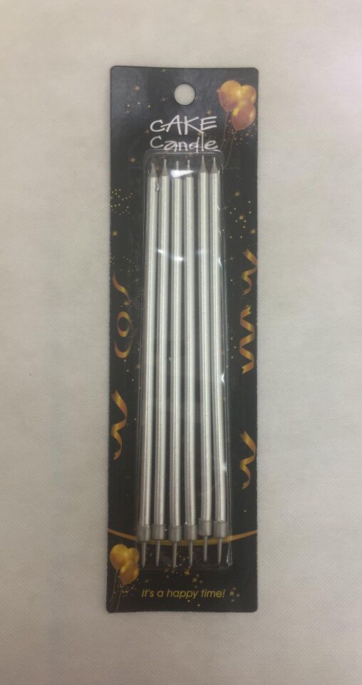 MUM  0,6 CM X 19CM  KARTELALI 6 LI GÜMÜŞ