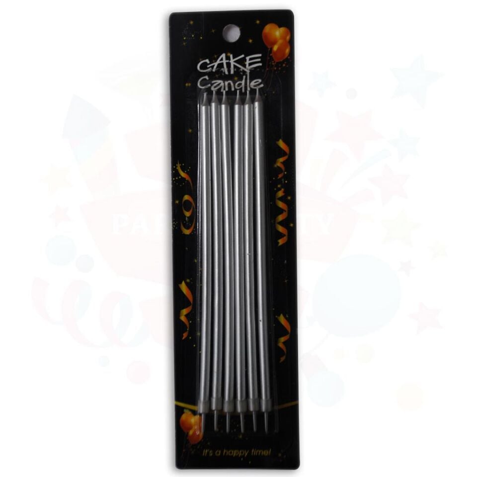 MUM  0,6 CM X 19CM  KARTELALI 6 LI GÜMÜŞ