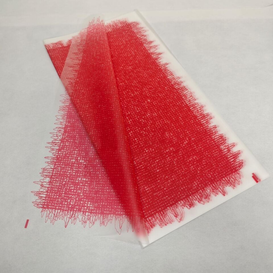 BUKETLİK PP KIRMIZI  KENARI BUĞULU 58*58 20 Lİ