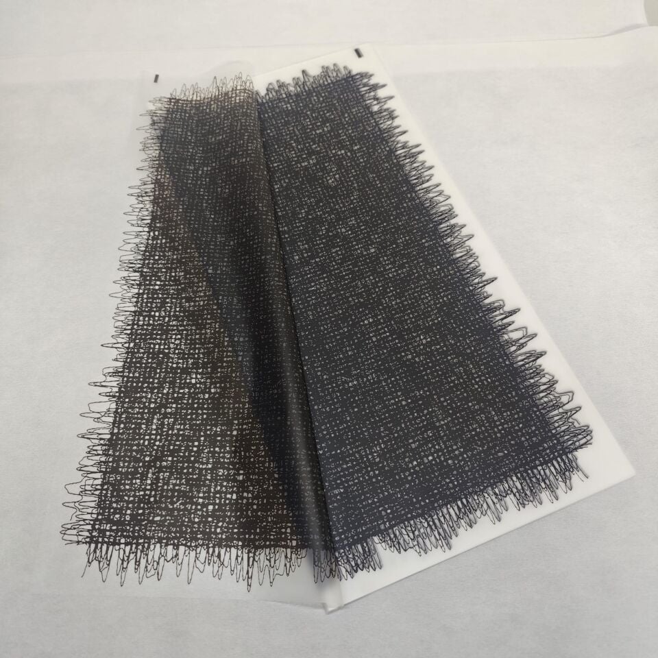 BUKETLİK PP SİYAH  KENARI BUĞULU 58*58 20 Lİ