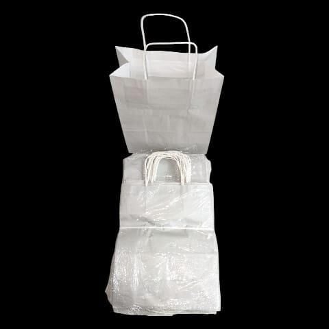 ÇANTA B.KRAFT BÜKÜM  SAPLI  GÜMÜŞ  25*31 cm 25 Lİ