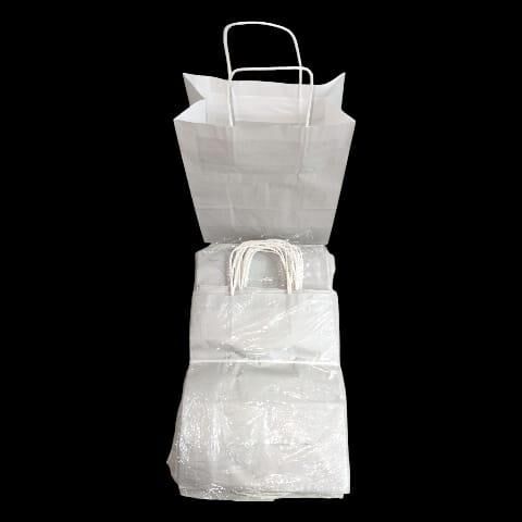 ÇANTA B.KRAFT BÜKÜM  SAPLI  GÜMÜŞ  25*31 cm 25 Lİ