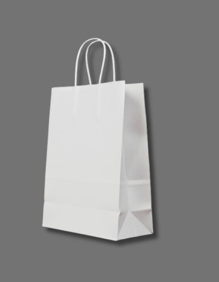 ÇANTA B.KRAFT BÜKÜM  SAPLI  GÜMÜŞ  25*31 cm 25 Lİ