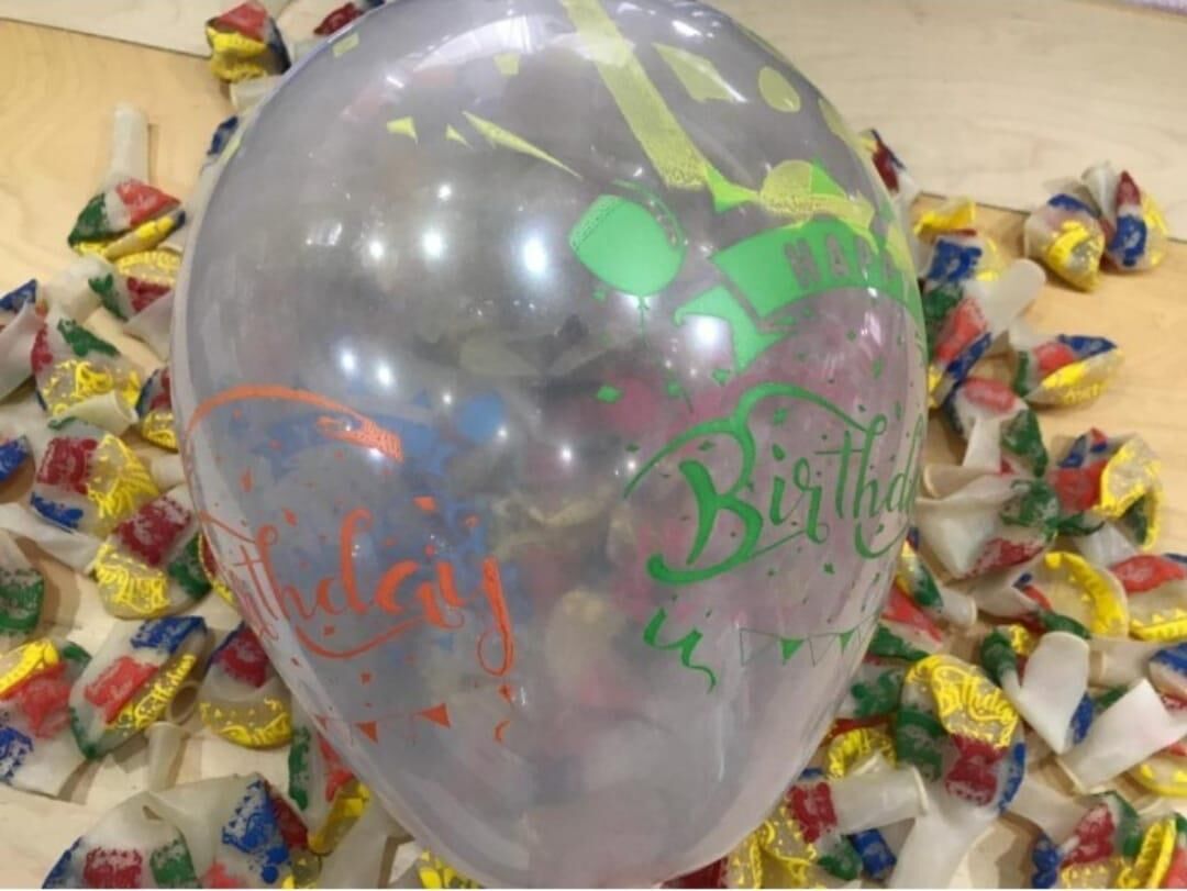 BALON Ç.Ç. FLORESAN HAPPY BASKILI ŞEFFAF 100