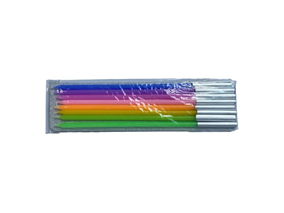 MUM İNCE ÇUBUK  14 CM 8 Lİ PK MAKARON KARIŞIK