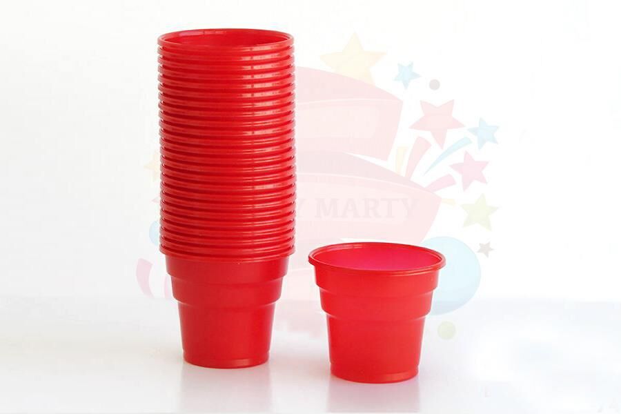 BARDAK PLASTİK KRİSTAL KIRMIZI 10 LU