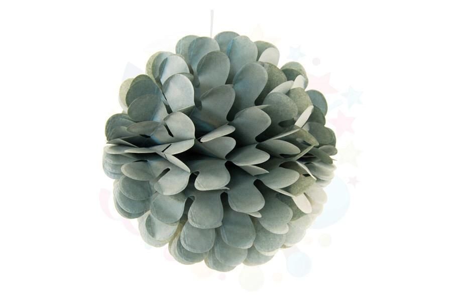 KAĞIT TOP SÜS PETEK ÇİÇEK 30 CM GÜMÜŞ