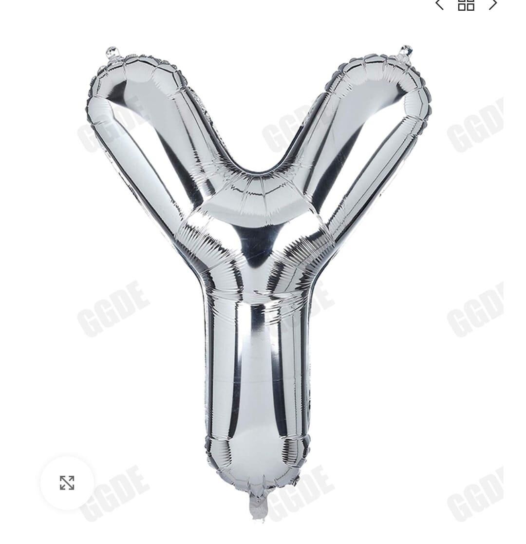 BALON FOLYO 40'' HARF GÜMÜŞ Y GRABO