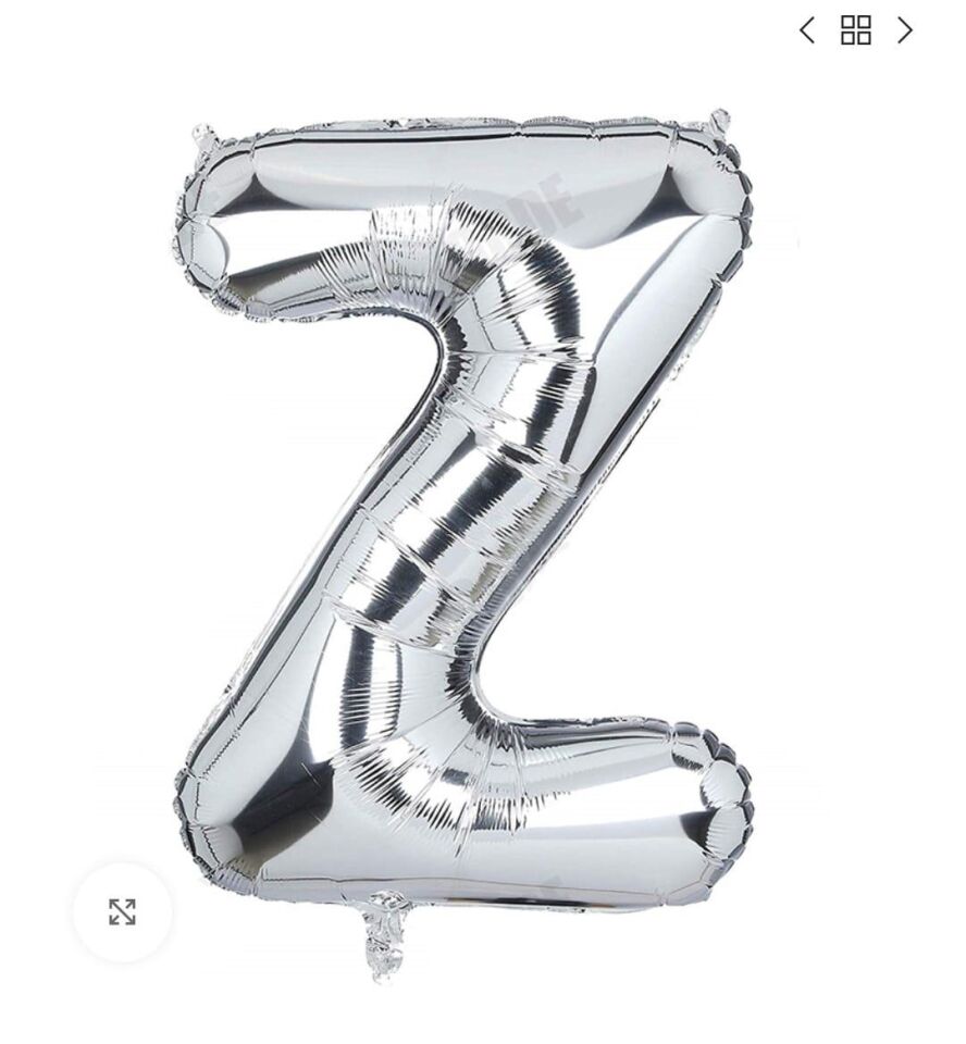 BALON FOLYO 40'' HARF GÜMÜŞ Z GRABO