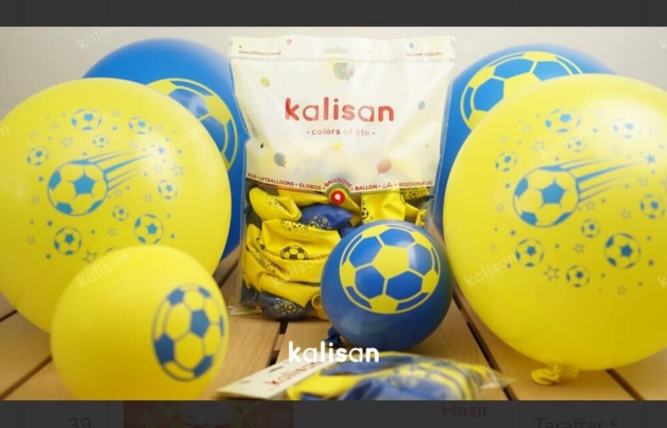 BALON 12'' H.TARAFTAR SARILACİVERT 25 Lİ KALİSAN