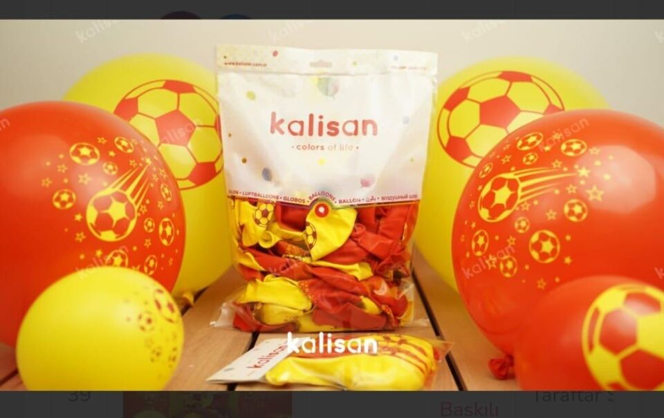 BALON 12'' H.TARAFTAR SARI KIRMIZI 25 Lİ KALİSAN