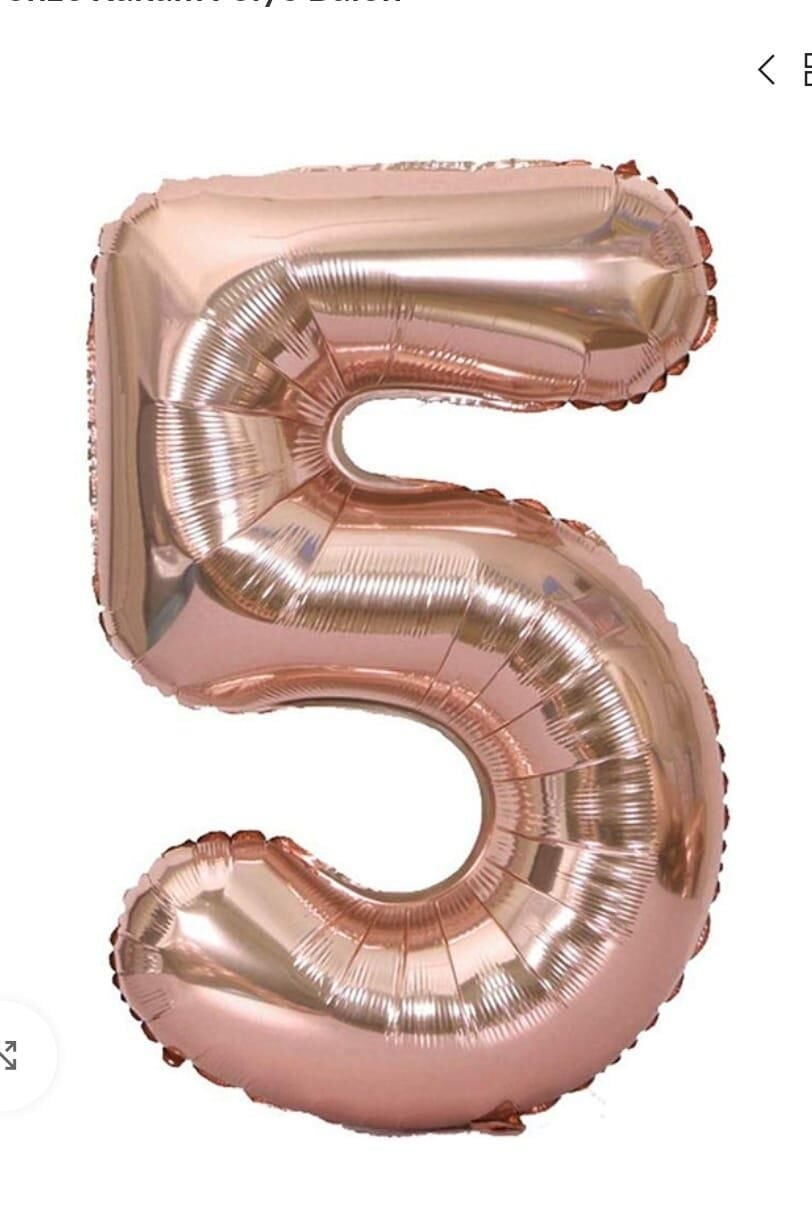 BALON FOLYO 40'' RAKAM ROSEGOLD 5