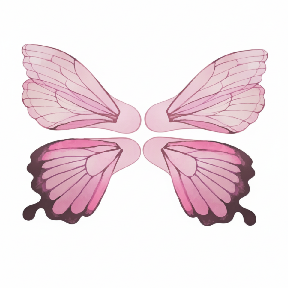 BUKETLİK KAĞIT KELEBEK PEMBE 10 LU SET